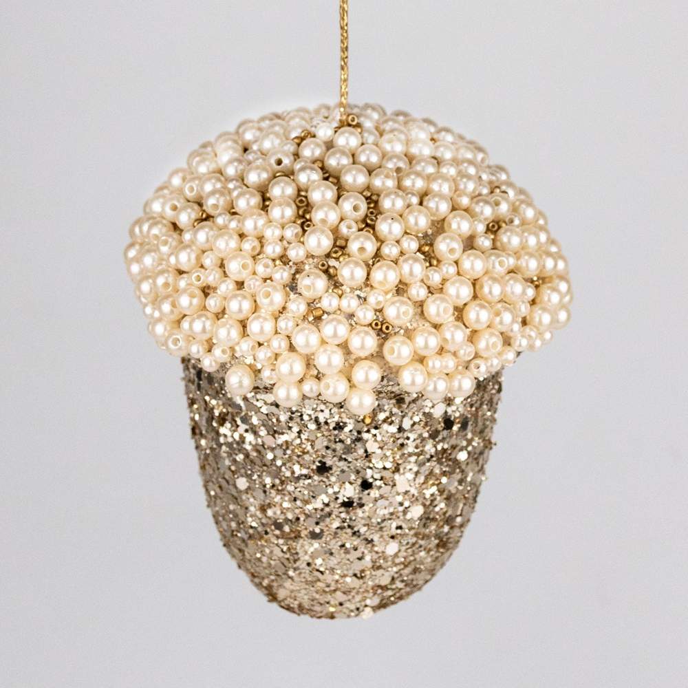 DECOLINE Игрушка елочная Желудь 688231379 золото 11см (стекло) 