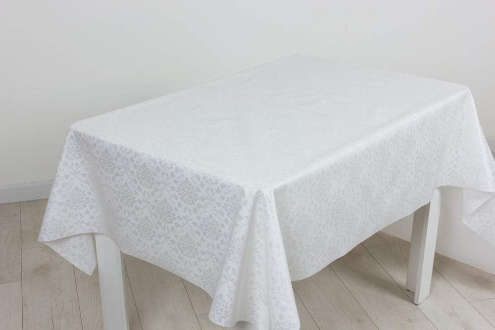 Клеенка ПВХ без основы Meiwa 130см белая двухслойная OPA-297/14241