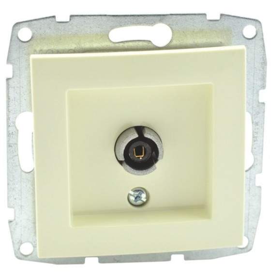Розетка Mono  500-001705-137  Крем  TV проход. с экраном с/п