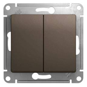 Выключатель SE Glossa  Шоколад  2-кл. GSL000851