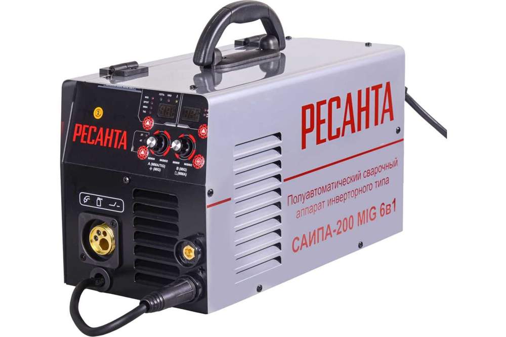 Сварочный инверторный полуавт. РЕСАНТА  САИПА-200 MIG 6 в 1  65/9