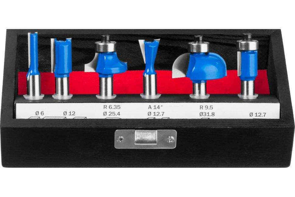 Набор фрез ЗУБР 6шт профильных по дереву 28795-Н6