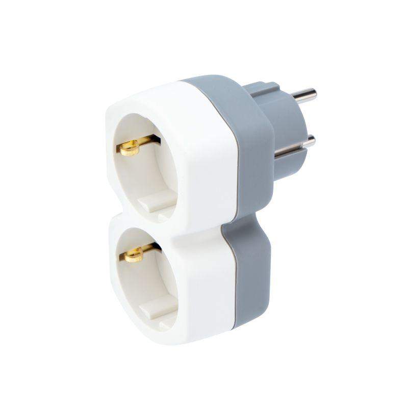 Разветвитель 2-м с зазем.16А IP20 защ.шторки бел. Rexant 11-1087/1547726