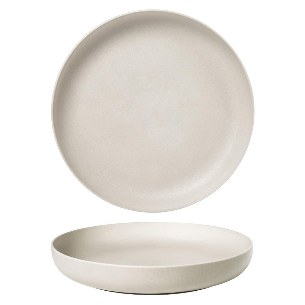 P.L. Noble Light Grey Тарелка с бортом 81229590 1000мл d-25см h-4,5см фарфор (6/1)