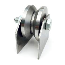 Ролик металлический d65 под угол на пластинах  Р3615