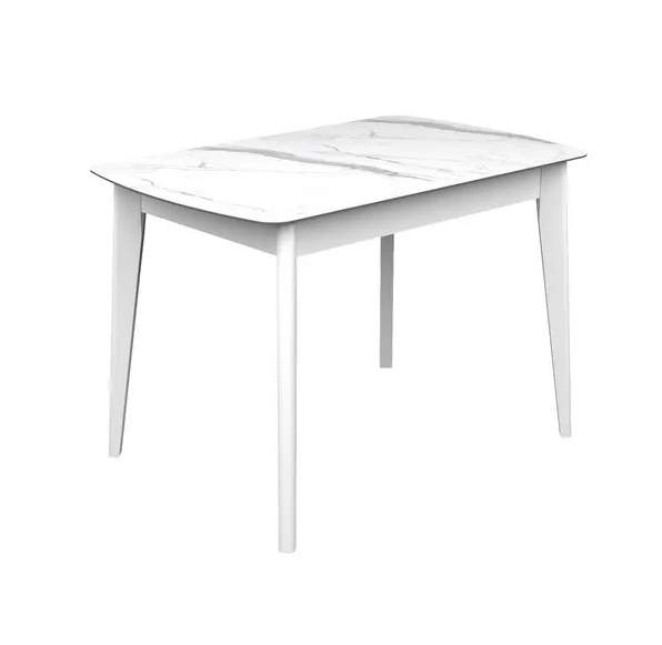 Стол Ньюман МДФ/Пластик 1100(1450)*700 Грей стоун+ZD08 белый