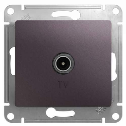 Розетка SE Glossa  Сиреневый туман  TV проходная 4DB  GSL001492