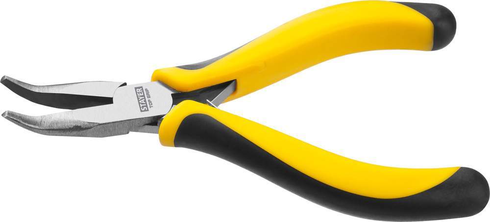 Мини тонкогубцы  Stayer 120мм  TopGrip  изогнутые  2218-3_z02