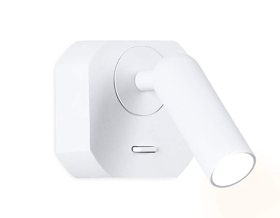 Св-к Бра MAYSUN FW282 SWH белый/песок 3W 66*66*65 настен.с выкл. LED 4200K