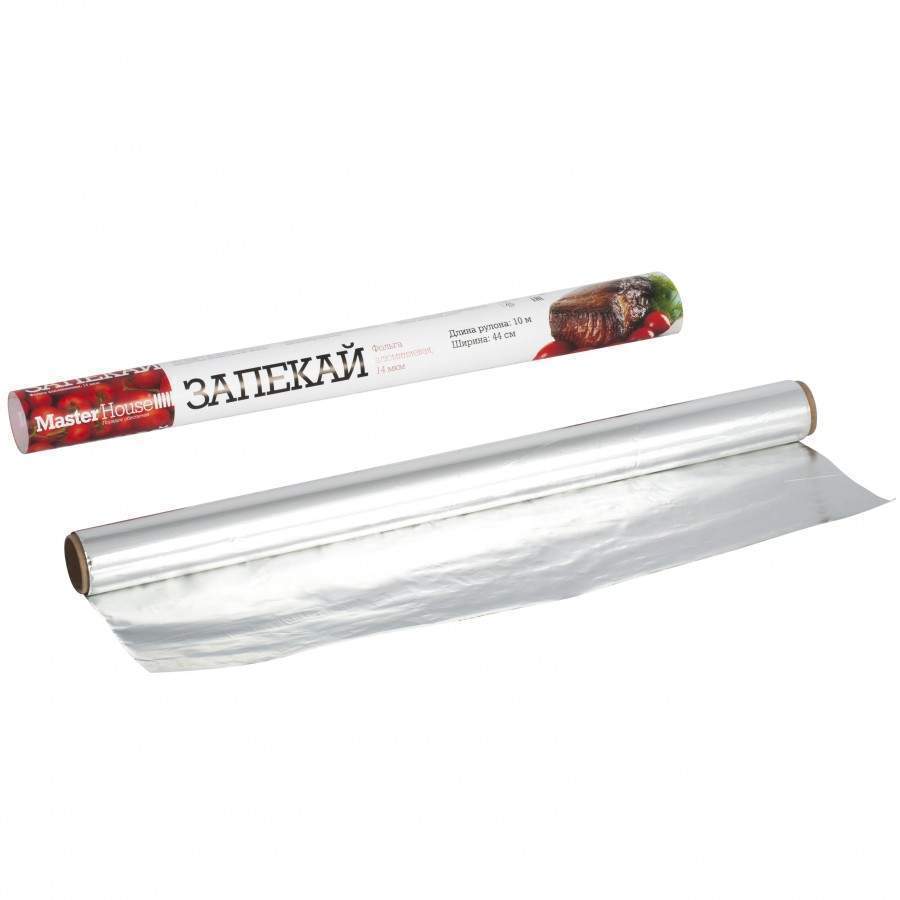 MASTERHOUSE Фольга алюминиевая пищевая 14мк 44см*10м Запекай 60592