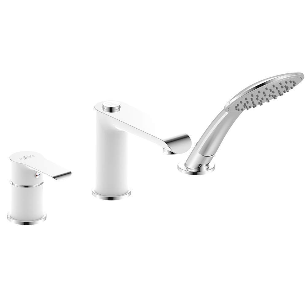 Смеситель Rossinka  W40-39  д/ванны  хром/белый