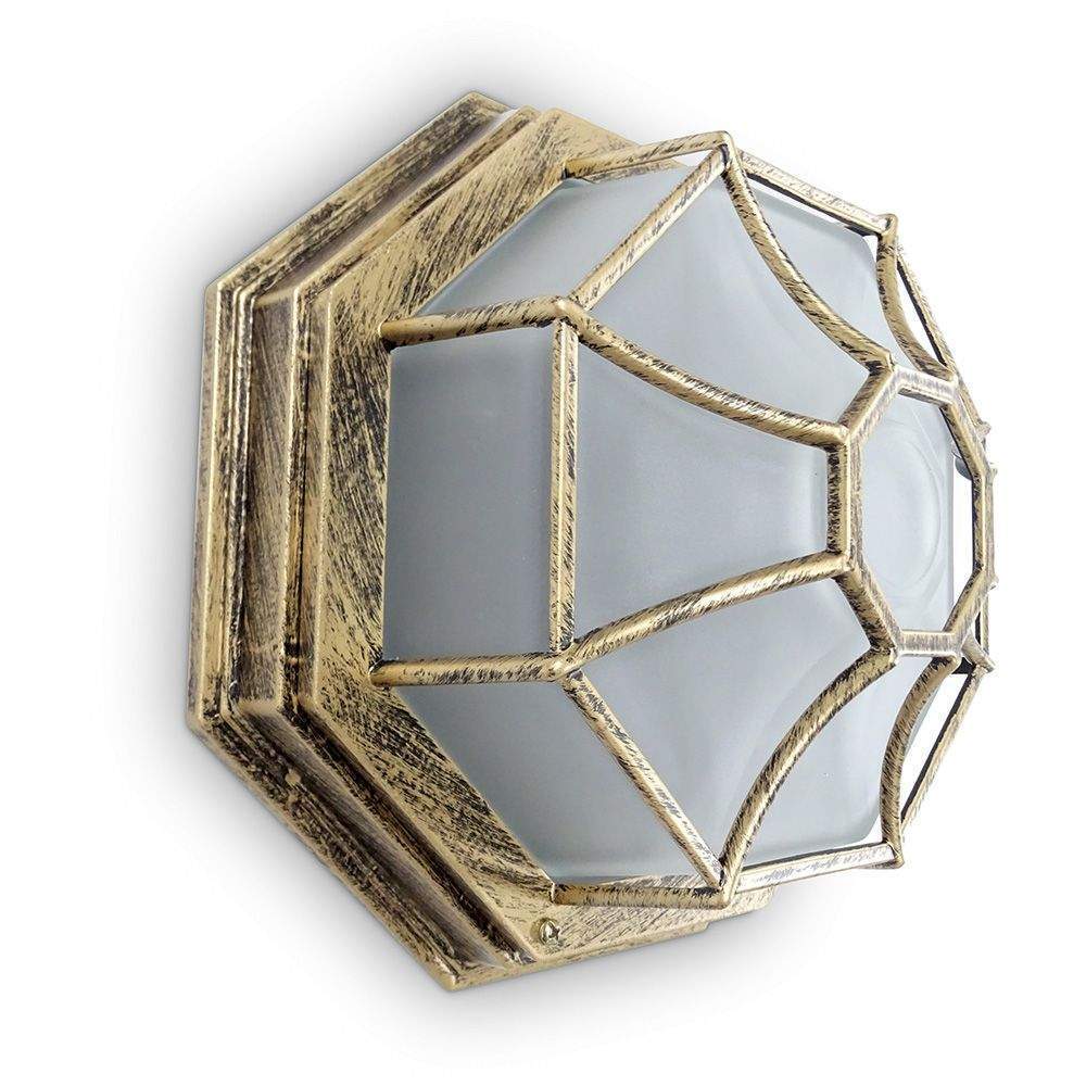 VIVID-LIGHT - PL661  Светильник сад-парк.  60W 230V 270*270*120 черное золото  11651