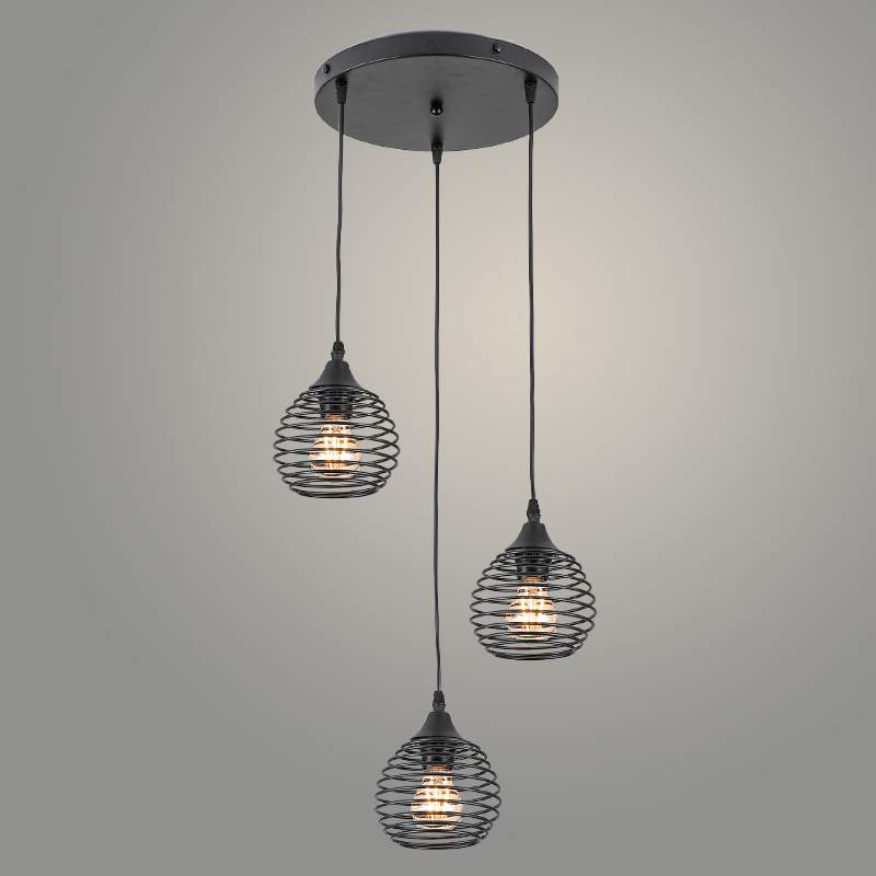 Подвес G22807/3HQ E BK черный 3х40W E27 d560 h1000, LCY23
