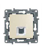 Розетка Etika тел. крем RJ11  672340