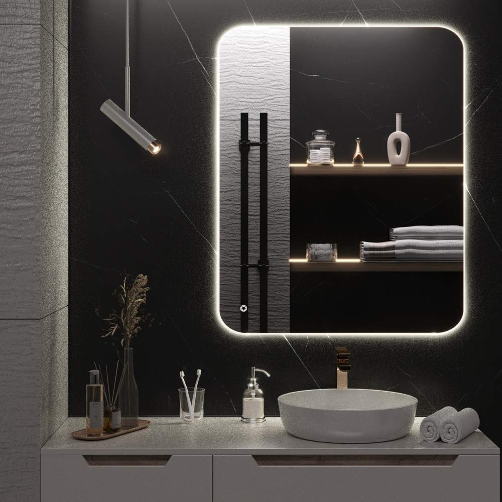 AQUA DE MARCO Milan Зеркало 80*100см LED-подсветка сенсор MIL80/100
