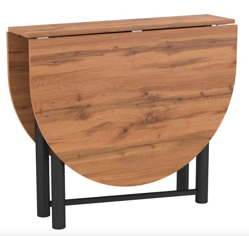 Стол раскладной 42.41  Октава (дуб вотан/мет.черный)