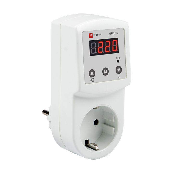 Реле напряжения цифровое розеточное PROximA c дисплеем EKF MRVs-16    1439434