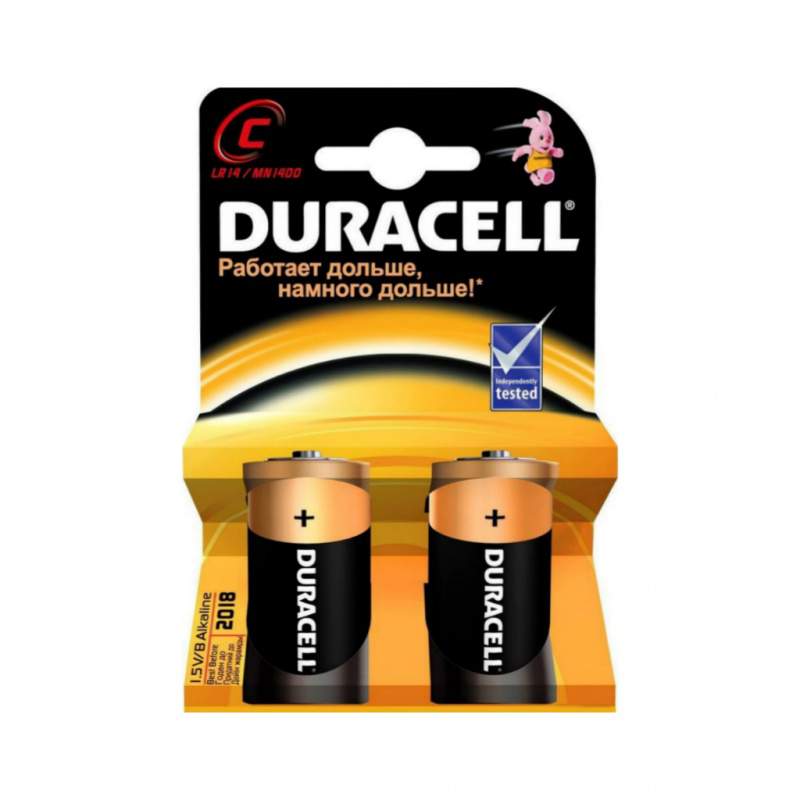 Батарейка DURACELL щелочная LR14 (C) 1.5B  бл/2