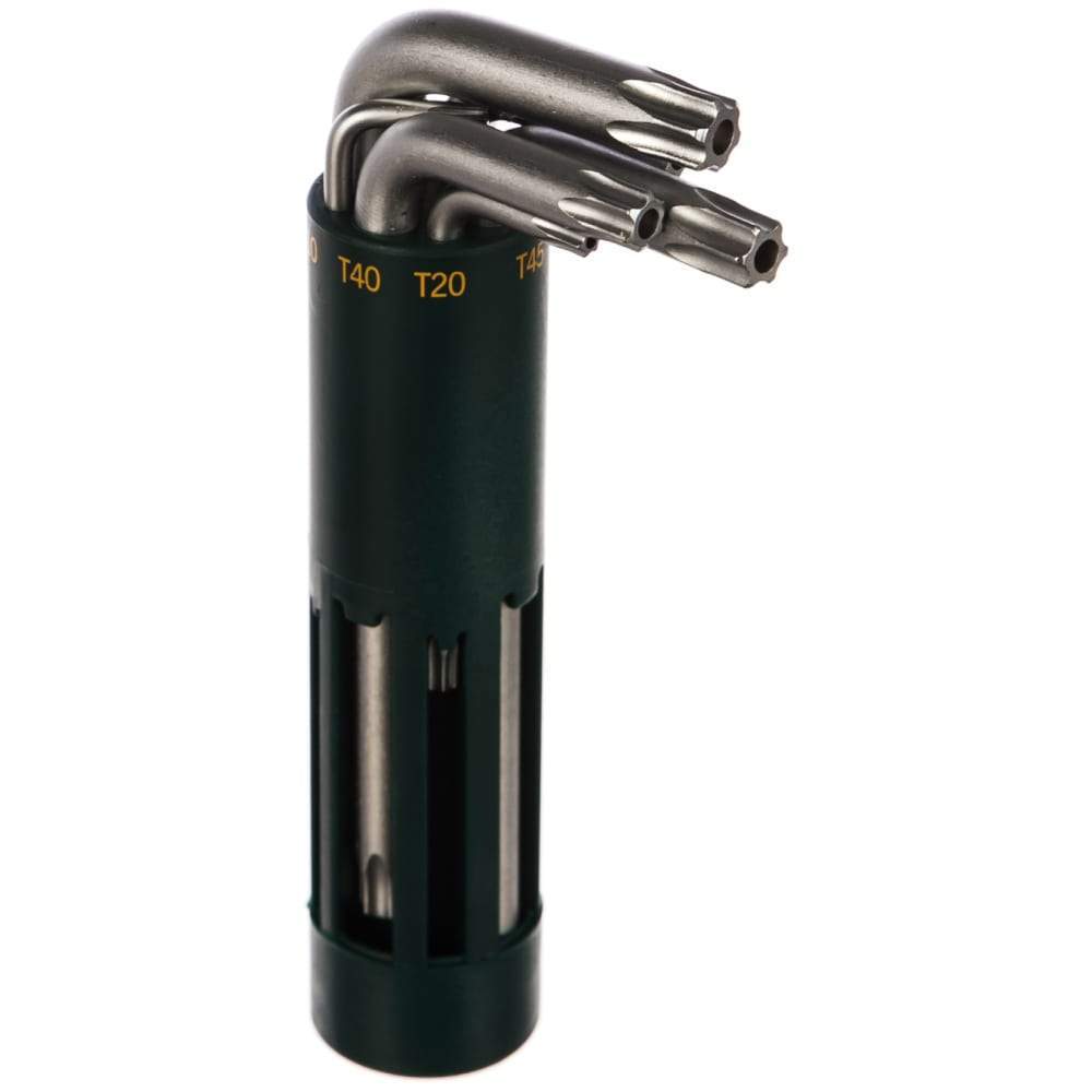 Набор KRAFTOOL **ключей имбусовых короткие Cr-Mo сталь Torx Hole T10-T50 8пр.27433-1