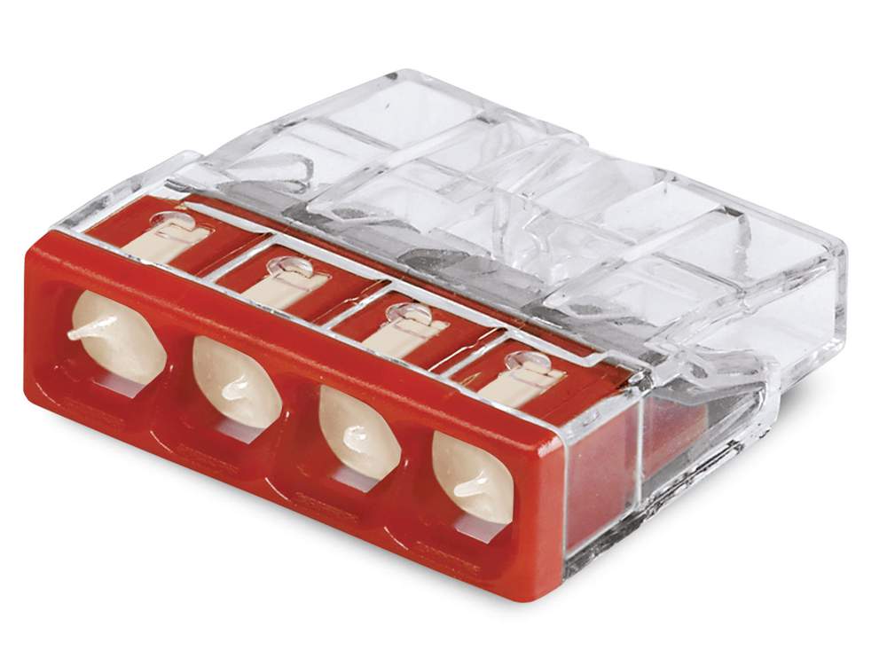 Клемма WAGO на 4 пров.0,5-2,5мм2 медь-ал 2273-244