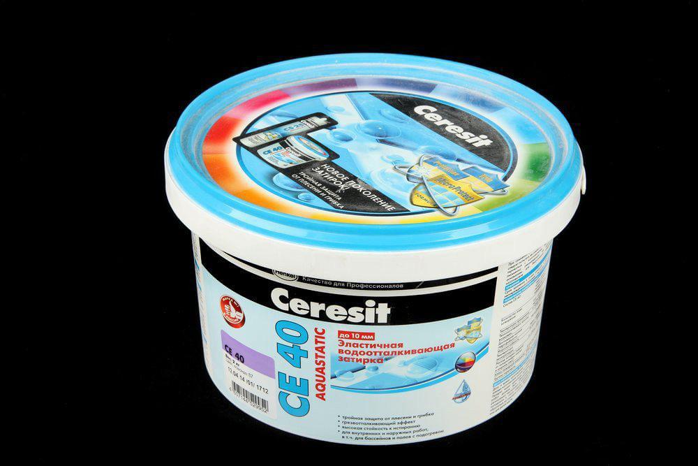 Затирка Ceresit CE A 40 эл. вод. пр/гриб. 2кг лаванда