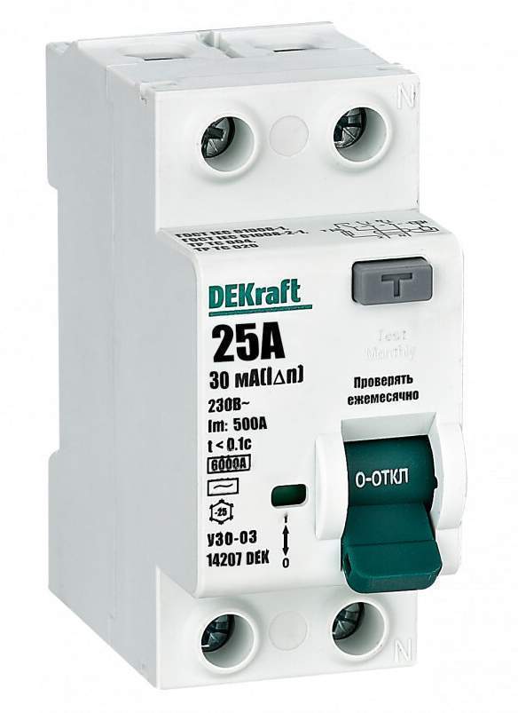 Диф.авт.выкл. SchE  2п 25A 30мА  AC 6kA  УЗО-03  14207DEK 1585231