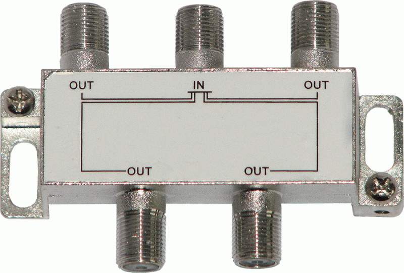 Разветвитель антенный на 4ТВ  Rexant металл 05-6003