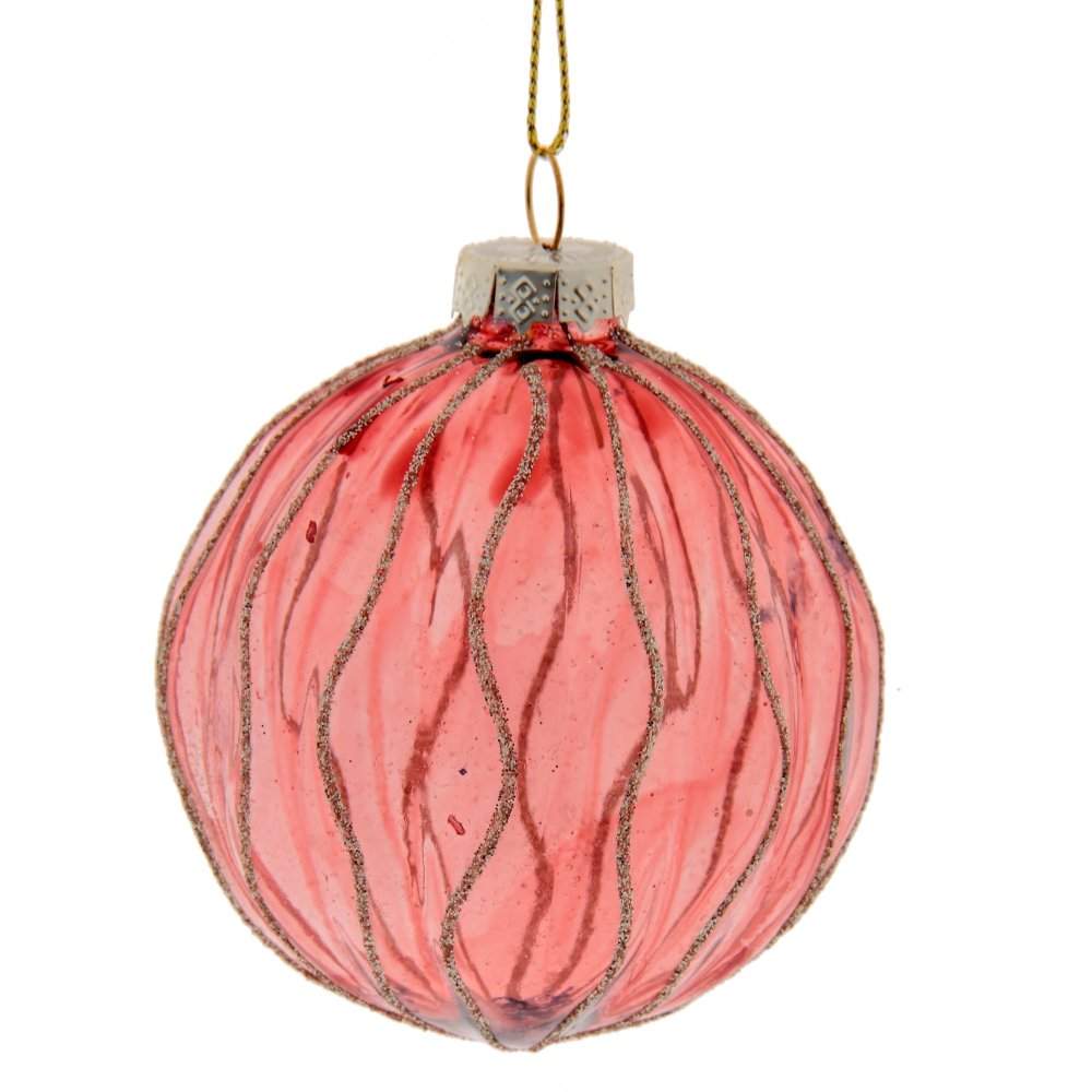 REMECO COLLECTION Игрушка елочная Шар 764649 красный/золото стекло 8см