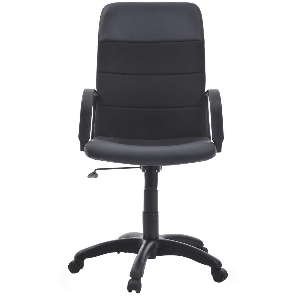 Кресло Чери Биг (Кожа иск.,DO,№350 (черный)тк.мебел.ТК-1 черный ТГ PL 680 PL (Max 100 кг)