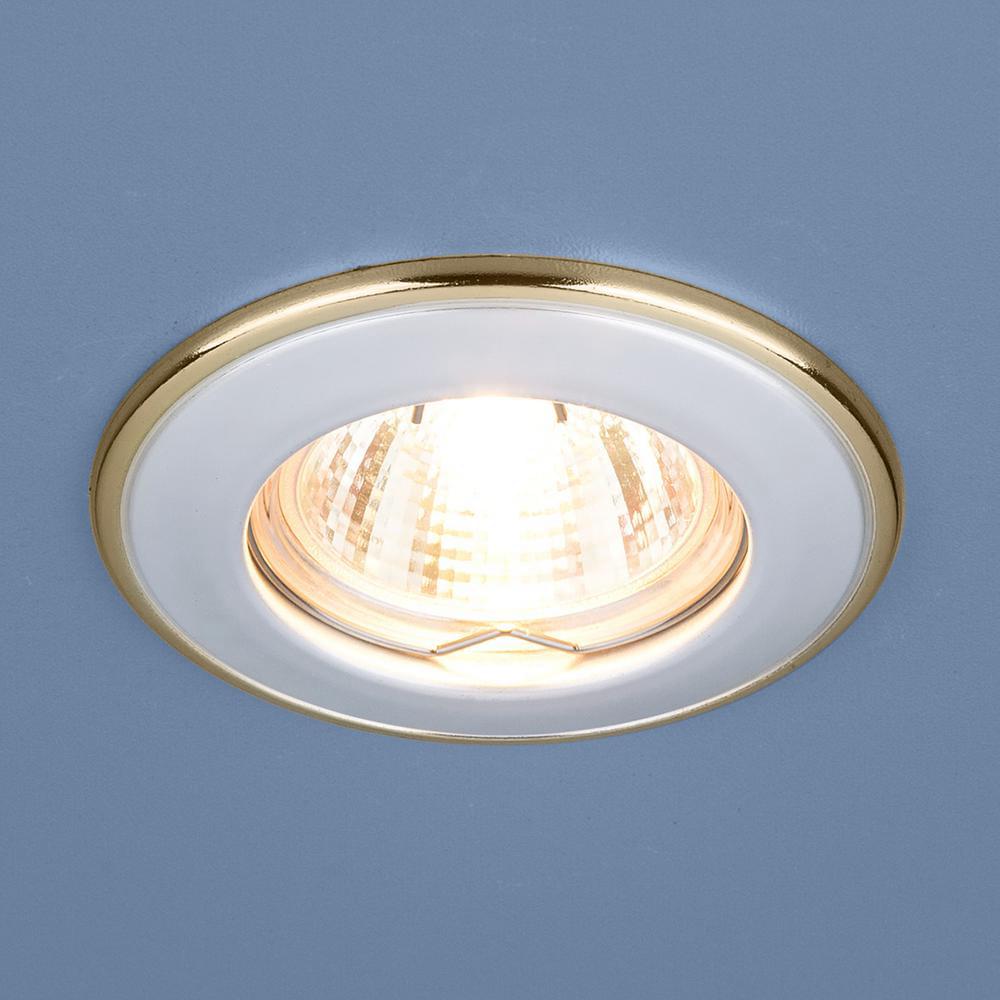 Точечный свет- 7002  MR16  WH/GD  белый/золото