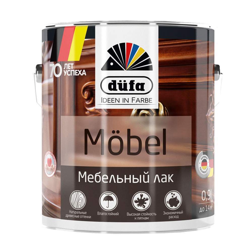 Лак мебельный Dufa Mobel Глянцевый венге 0,9л 