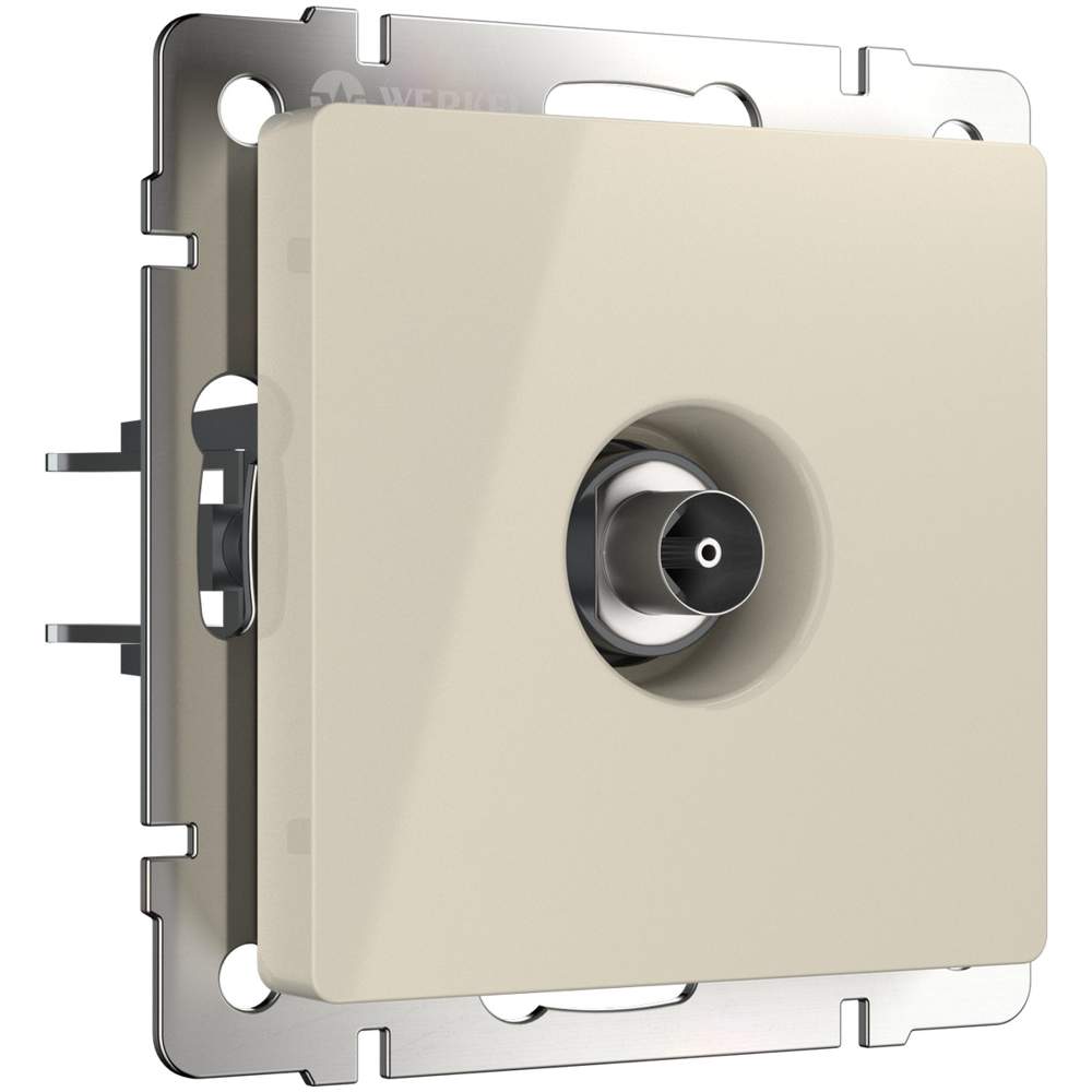 Розетка  Frame ТВ-проход.   сл. кость  WL03-TV-2W-ivory  -  W1184003