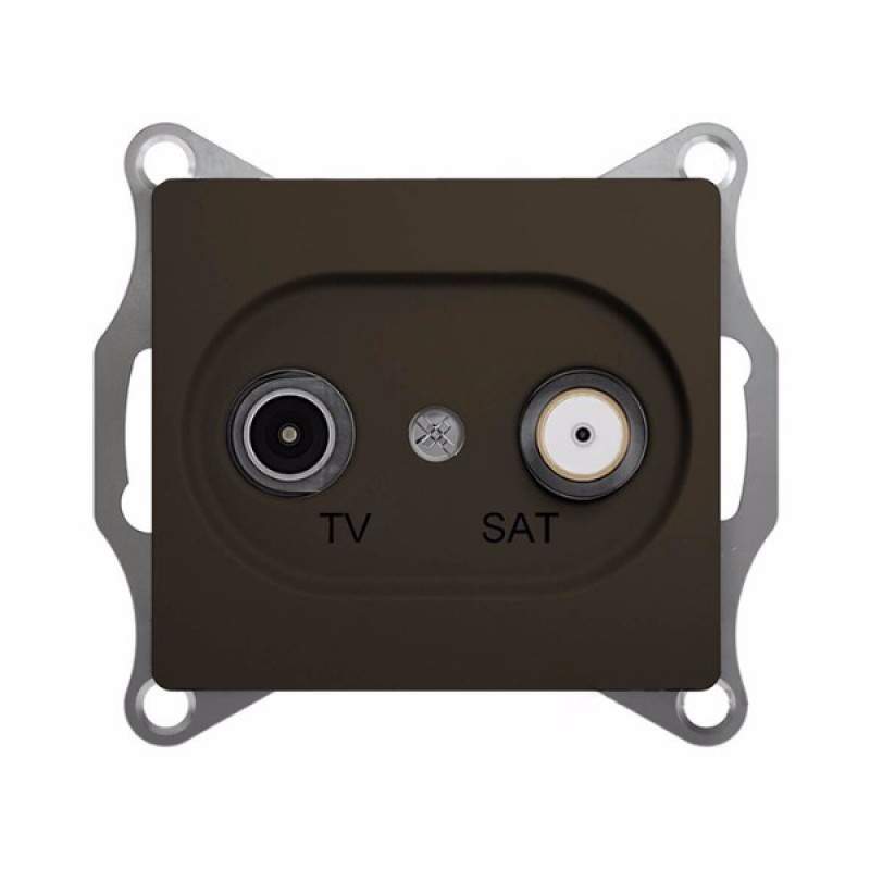 Розетка SE Glossa  Шоколад  TV-SAT оконечн. 1DB  GSL000897