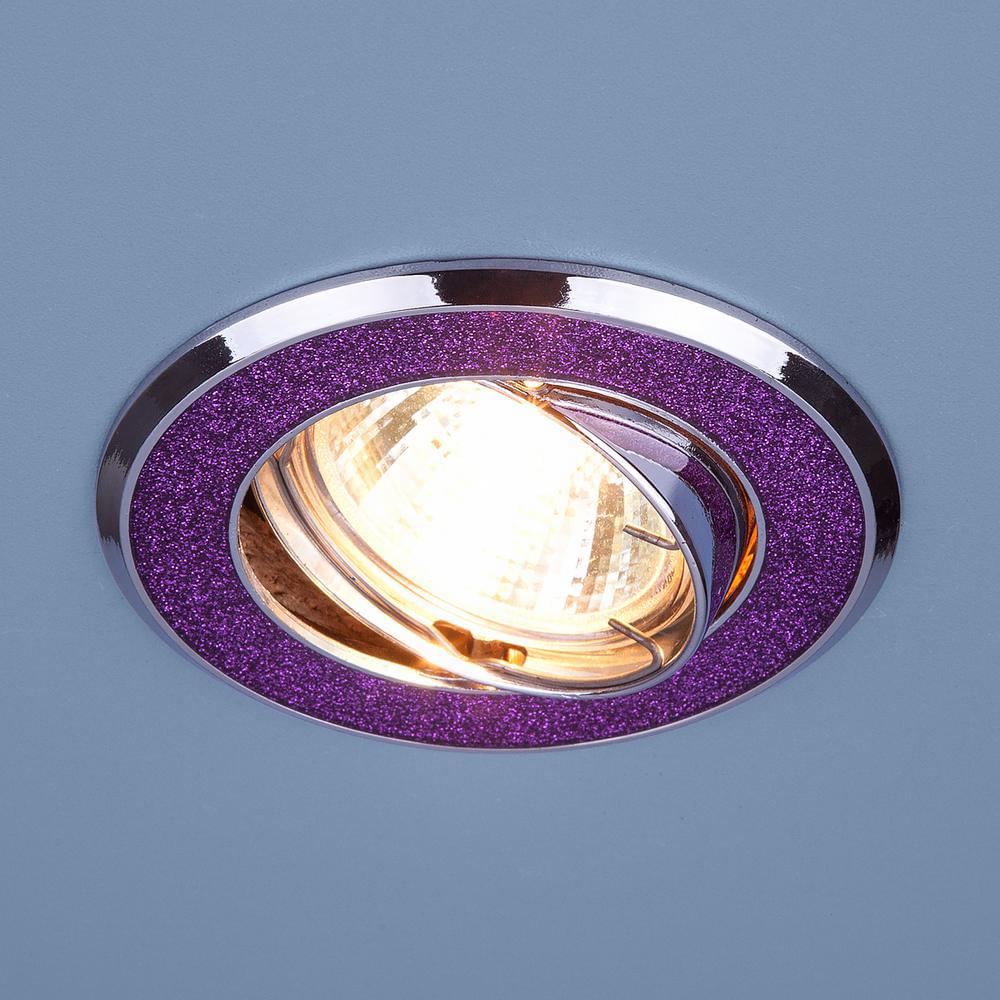 Точечный свет- 611  MR16  MUС малиновый блеск/хром