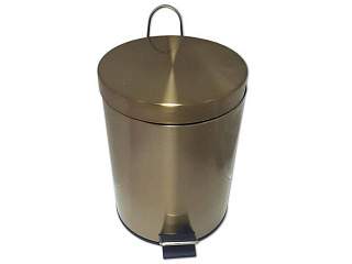 Ведро круглое   5л с пед. бронза/нерж.  105-B