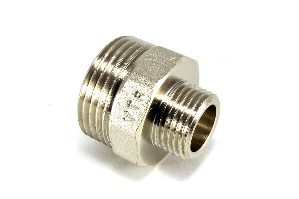Ниппель перех. 1" х 1/2"  хром  VTr.580.N.0604