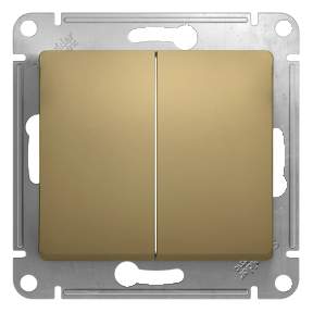 Переключатель SE Glossa  Титан  2-кл. сх.6 10АХ  GSL000465