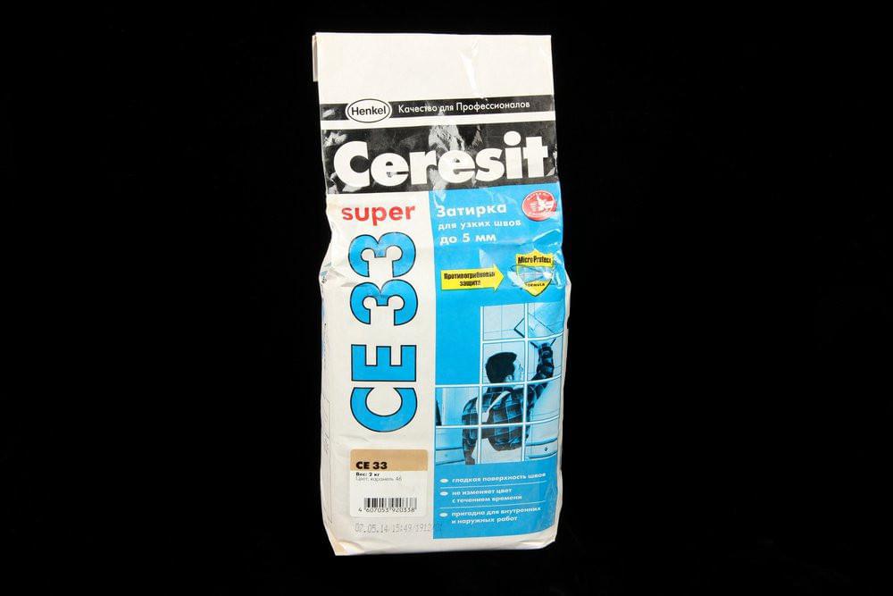 Затирка Ceresit CE33 S №46 карамель  2-5мм/1-6мм (2кг) 790887/2092318