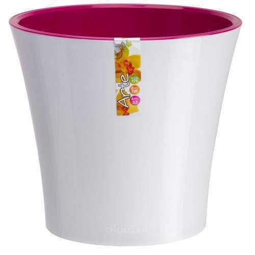 Кашпо  Арте  1,2л  бел/лиловый  ЭД  П5744