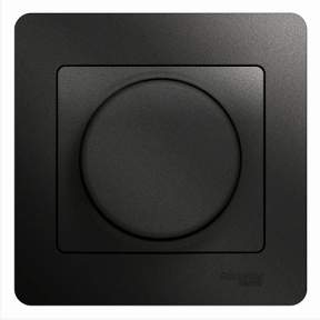 Светорегулятор (диммер) SE Glossa  Антрацит  600Вт/В.А.  универс. в сборе  GSL000736