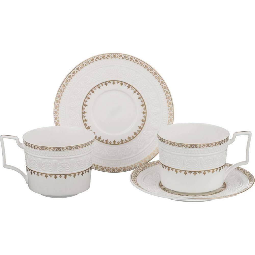 LEFARD Набор чайный 760-460 4пр/2перс 250мл Белое золото