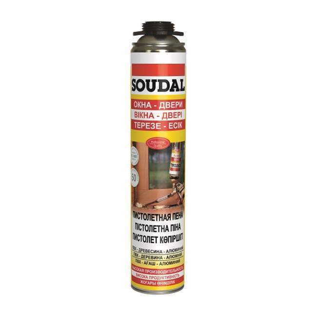 Пена Soudal пистолетная Yellow Профи  750мл  113986/115003