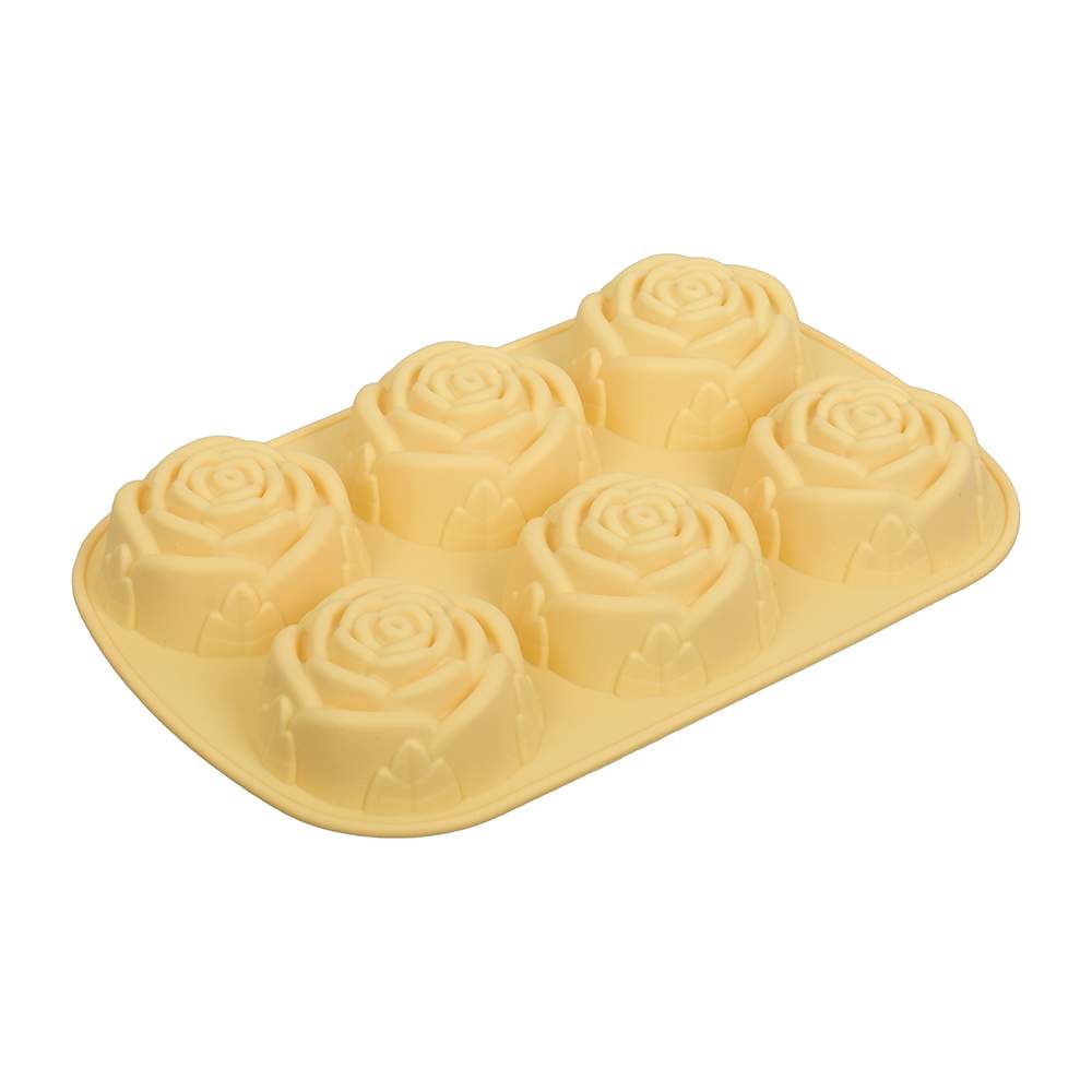 MARMITON Форма 16021 силикон Розы 6 ячеек 25,5*16,5*3 см