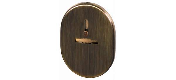 Декоративная накладка ESC 476 AB Бронза на сувальдный замок с шторкой