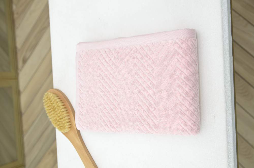 BELEZZA Полотенце Eho розовый 70х130 зигзаг 6188046