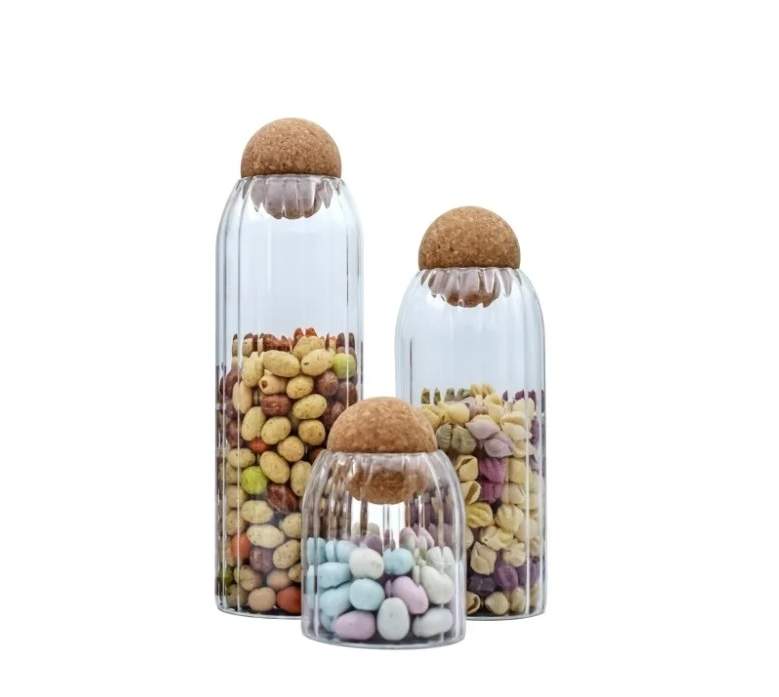 TM RASHEL Набор банок д/сыпучих продуктов 3шт 500мл/1000мл/1500мл стекло R-5115/3