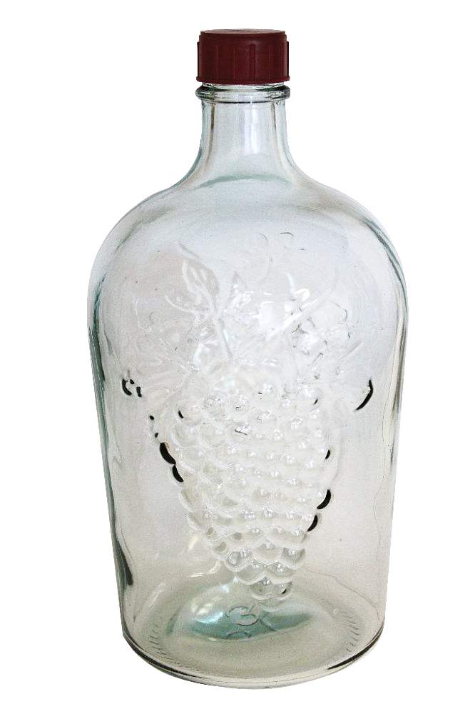 Бутылка Винная 3л Лоза прозрачная с крышкой /38 (4)