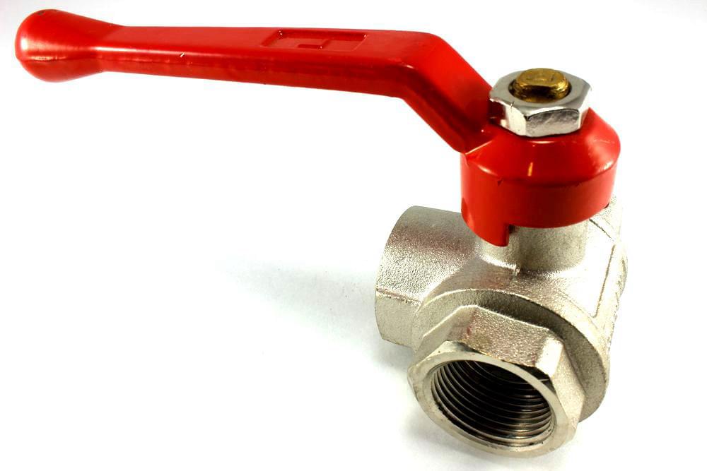 Кран шар. трехходовый L-обр. 3/4" (VT.360.N.05)
