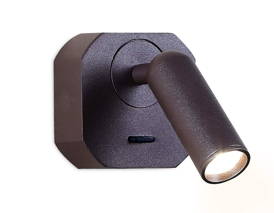 Св-к Бра MAYSUN FW283 SCF кофе/песок 3W 66*66*65 настен.с выкл. LED 4200K