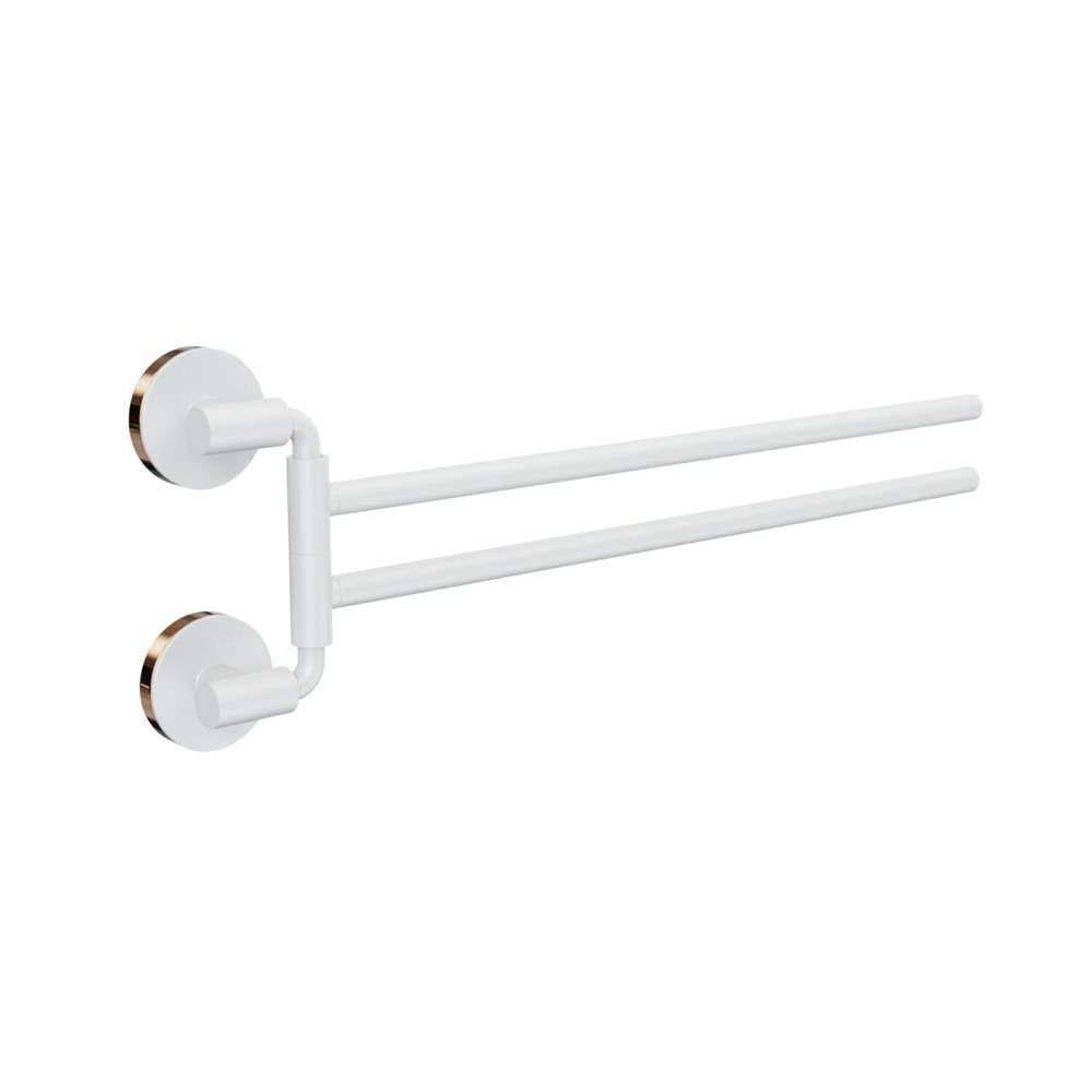 Полотенцедержатель двойной поворотный белый LORD Fora FOR-LORD022WT